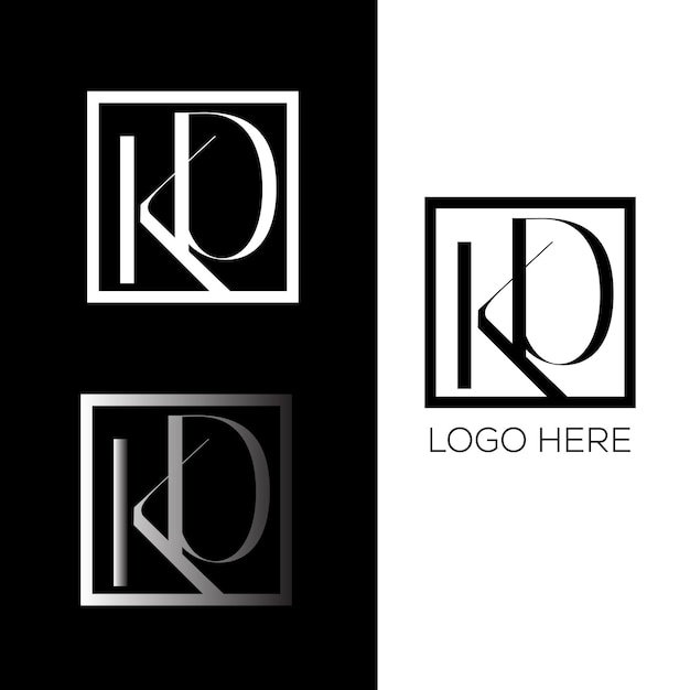 KD initial letter logo design, icon, symbol, creative ,alphabet