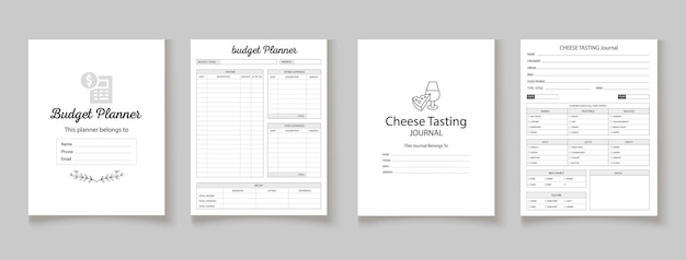 Kdp interior log book planner template