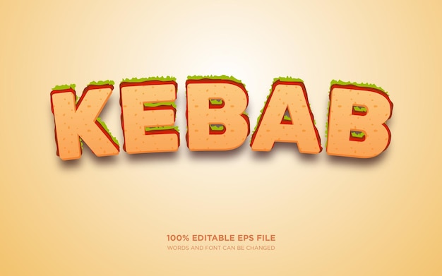 kebab editable text style effect