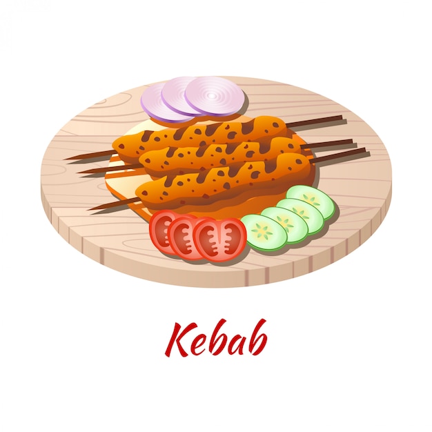 Kebab famous food of Muslim