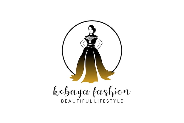 Kebaya logo design with creative concept kebaya fashion and kebaya boutique