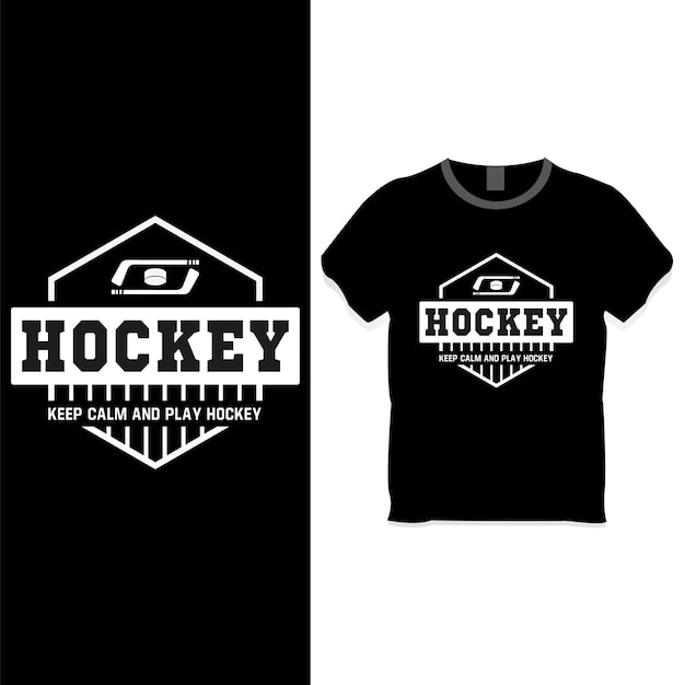 Keep calm and play hockey t shirt design