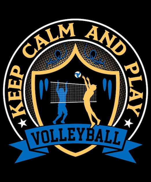 Keep calm and play volleyball tshirt design volleyball tshirt design