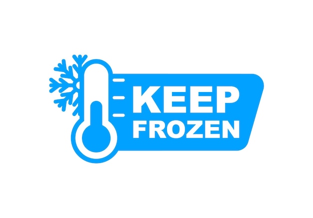 Keep frozen label Keep frozen badges for product