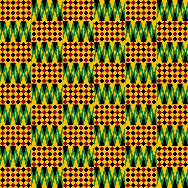 Vector kente seamless digital paper and pattern