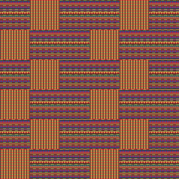 Kente seamless digital paper and pattern