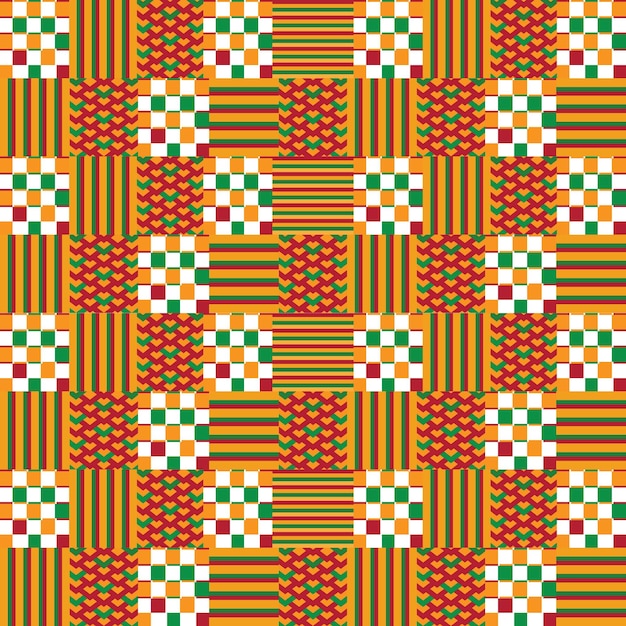 Vector kente seamless digital pattern