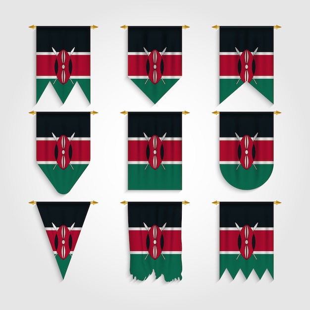 Kenya Flag in Different shapes, Flag of Kenya in Various Shapes