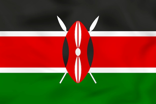 Kenya waving flag Kenya national flag background texture