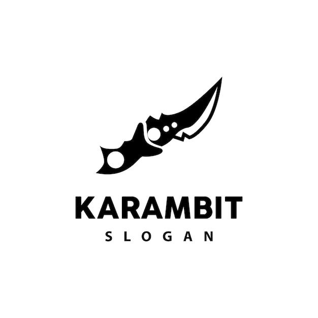 Kerambit Logo Indonesia Fighting Weapon Vector Ninja Fighting Tool Simple Design Template Illustration Symbol Icon