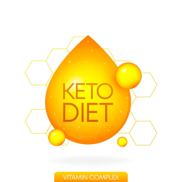 Keto diet great design for any purposes Food vitamin logo Paleo diet healthy eating concept