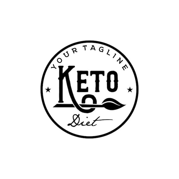 keto diet vector logo design