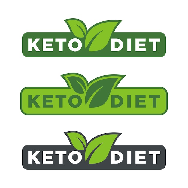 Ketogenic diet logo sign keto diet vector