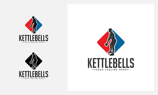 kettlebell logo design template