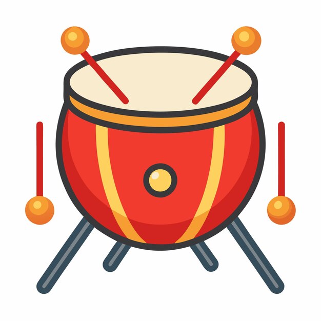 Vector kettledrum vector illustration