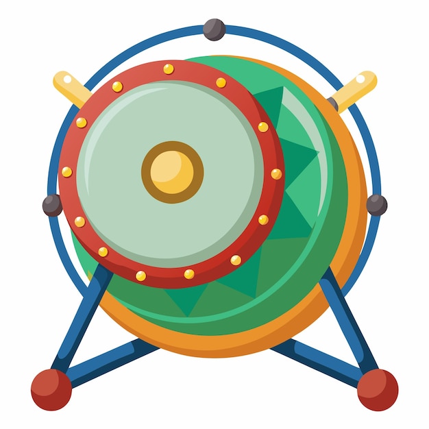 Vector kettledrum vector illustration