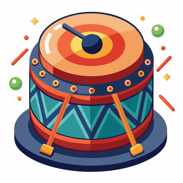 Vector kettledrum vector illustration