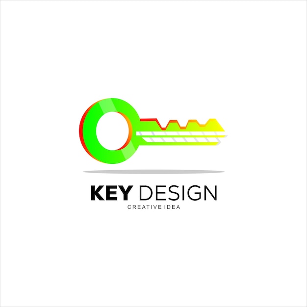 Key design logo colorful