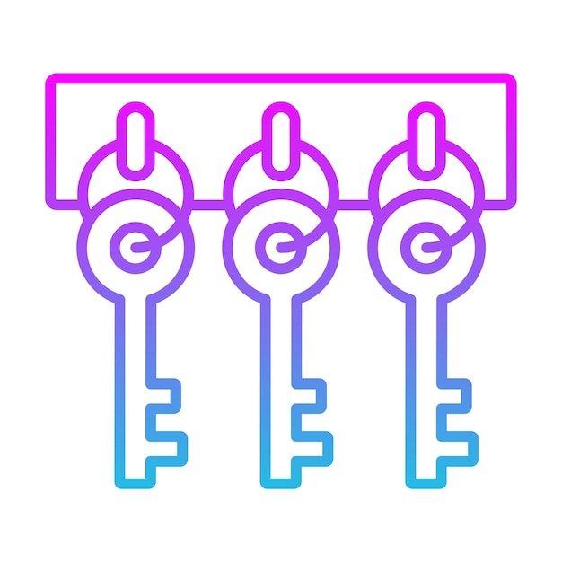 Vector key hanger icon