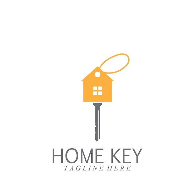 Key home logo icon vector illustration template design