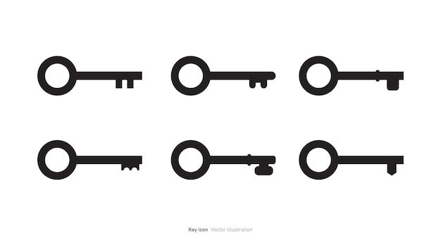 Vector key icon set design vector illustration