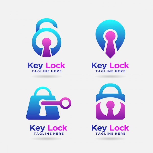 Key lock logo design