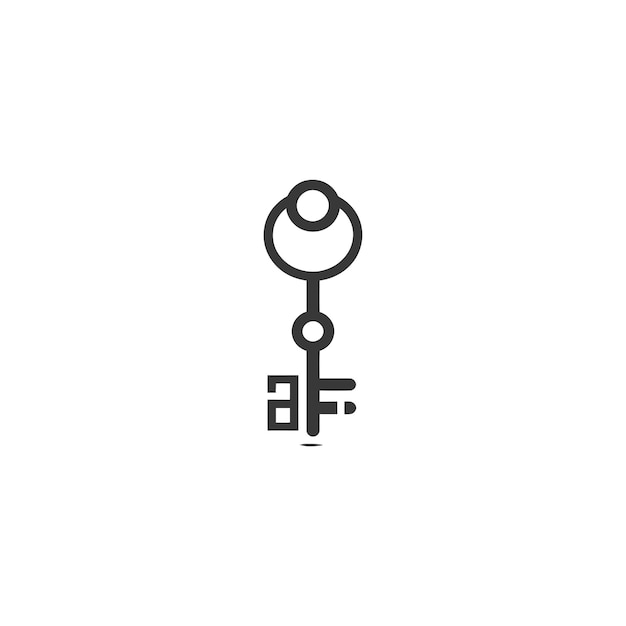 key minimalist line art icon logo symbol