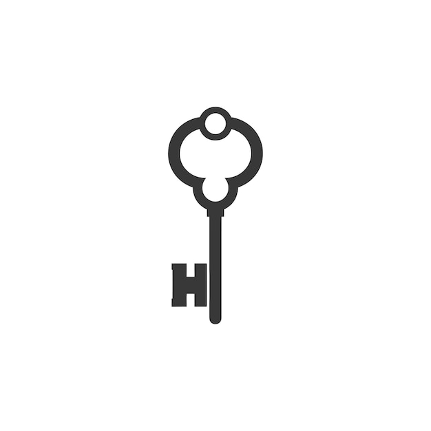 key minimalist line art icon logo symbol