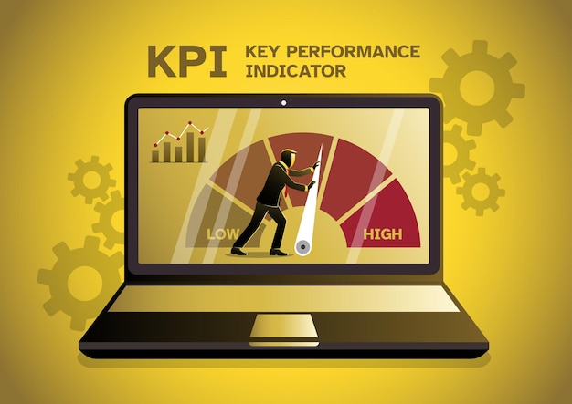 Key performance indicator vector illustration