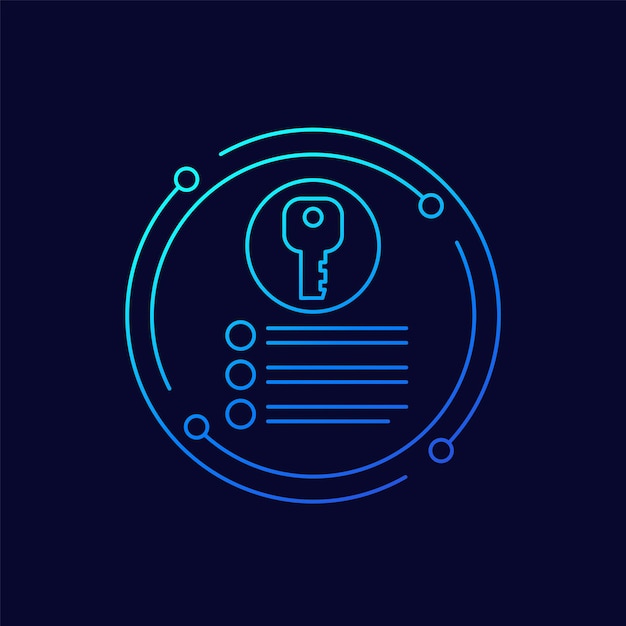 key takeaway icon linear vector design