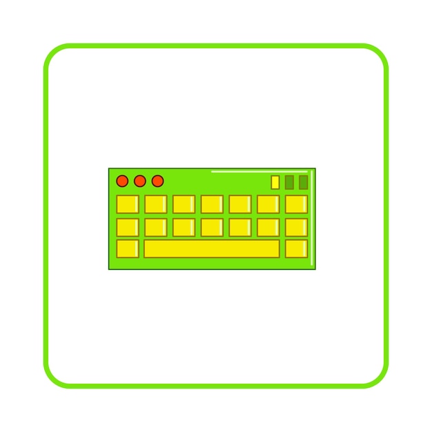 Keyboard icon in simple style on white background Device symbol