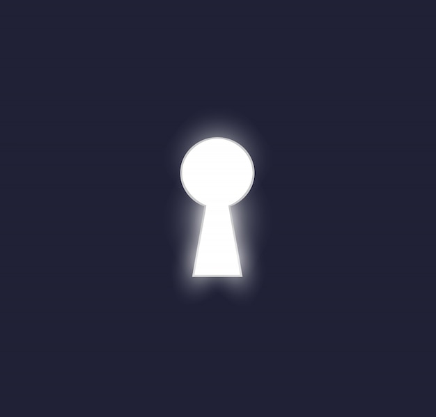 Keyhole in the door vector