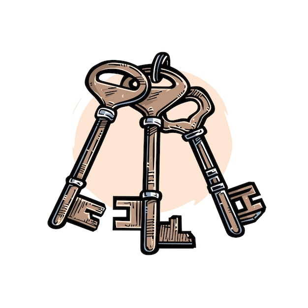 Keys isolated on transparent background HD PNG