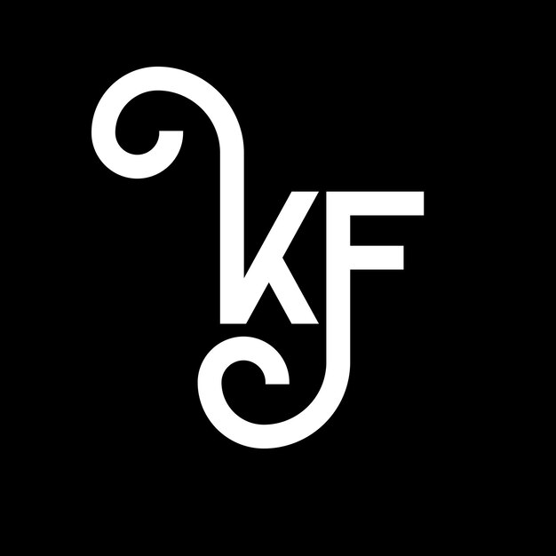 KF letter logo design on black background KF creative initials letter logo concept kf letter design KF white letter design on black background K F k f logo