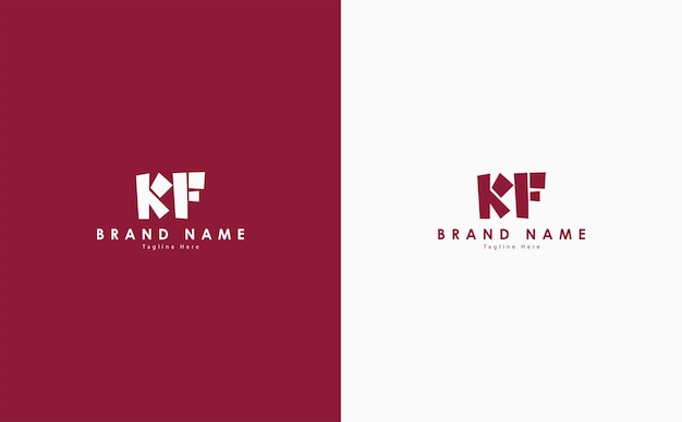 KF letters vector logo design