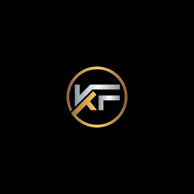 Vector kf logo design