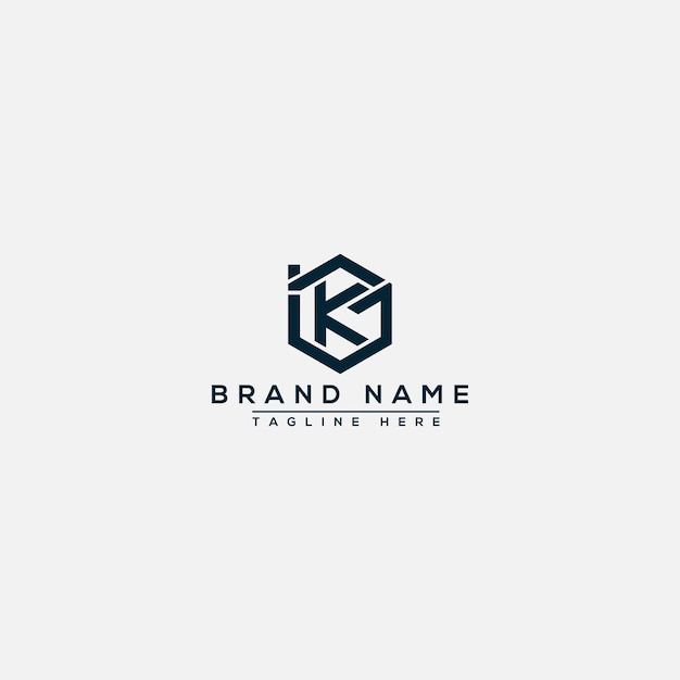 KG Logo Design Template Vector Graphic Branding Element