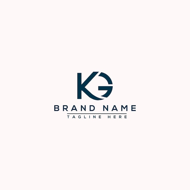 KG Logo Design Template Vector Graphic Branding Element