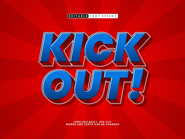 kick out editable text effect style