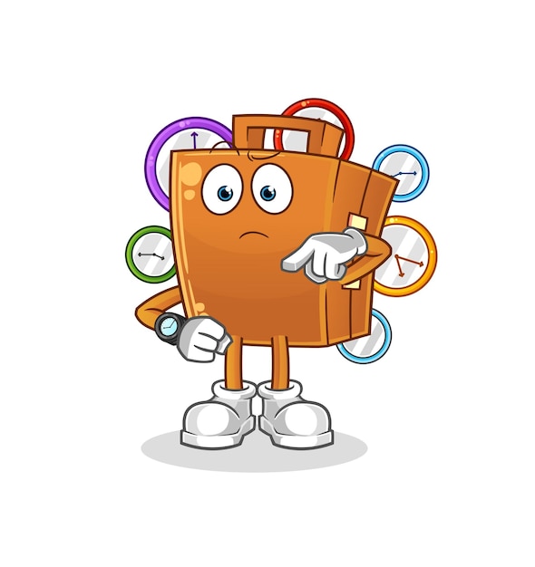 Kick pad with wristwatch cartoon. cartoon mascot vector