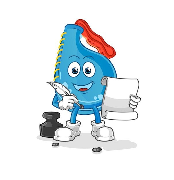 Kick pad writer vector. cartoon character