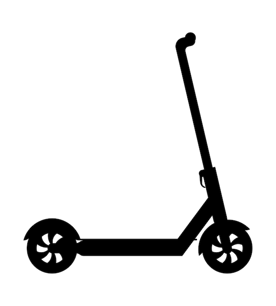 Kick scooter for city driving and game pleasure illustration isolated on white