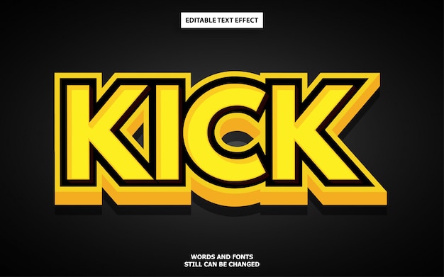 Kick text style effect