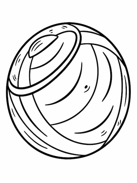 Kickball colouring book pages for children and adults with vector design