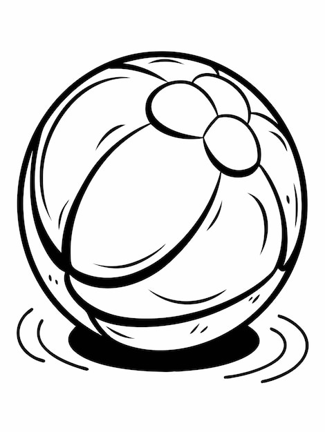 Vector kickball colouring book pages for children and adults with vector design