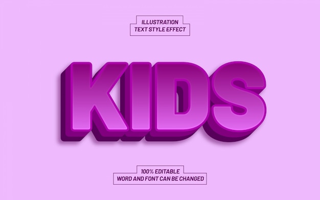 Kid Bold Text Style Effect