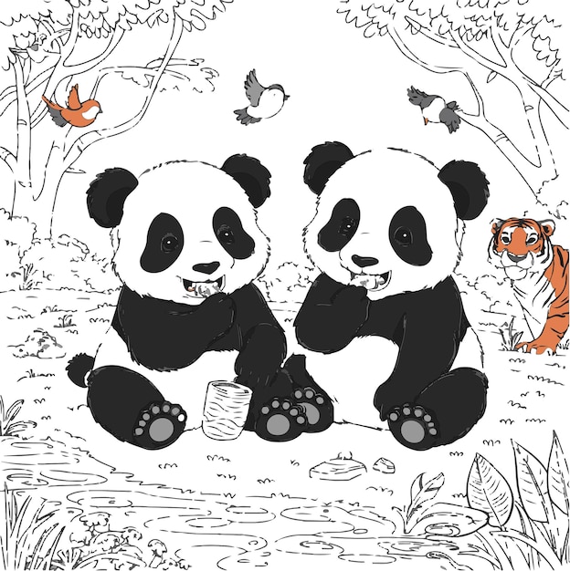 Vector kid friendly coloring pages