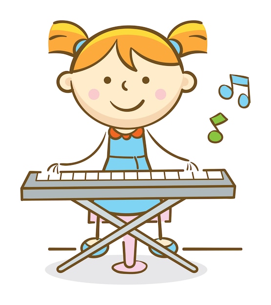 Kid Keyboard Player