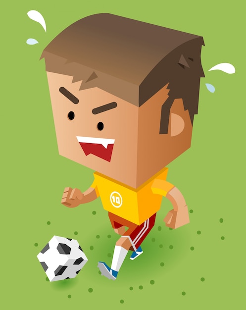 Kid playing soccer