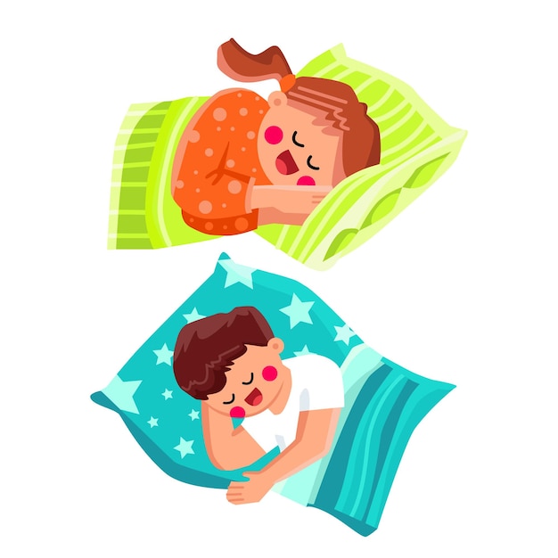 Kid sleeping peaceful vector